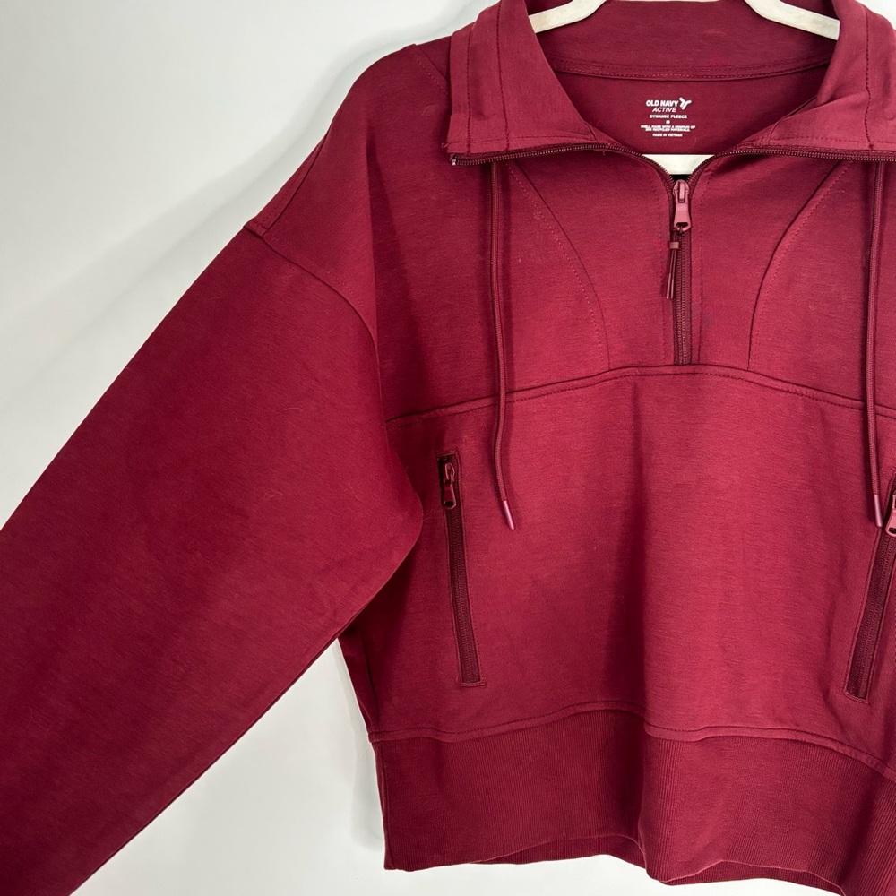 Old Navy Active Women’s Collared Sweatshirt w/ pockets Size Medium New K61 - Picture 9 of 16